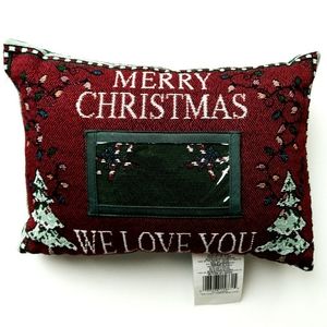 Christmas Photo Pillow NWT